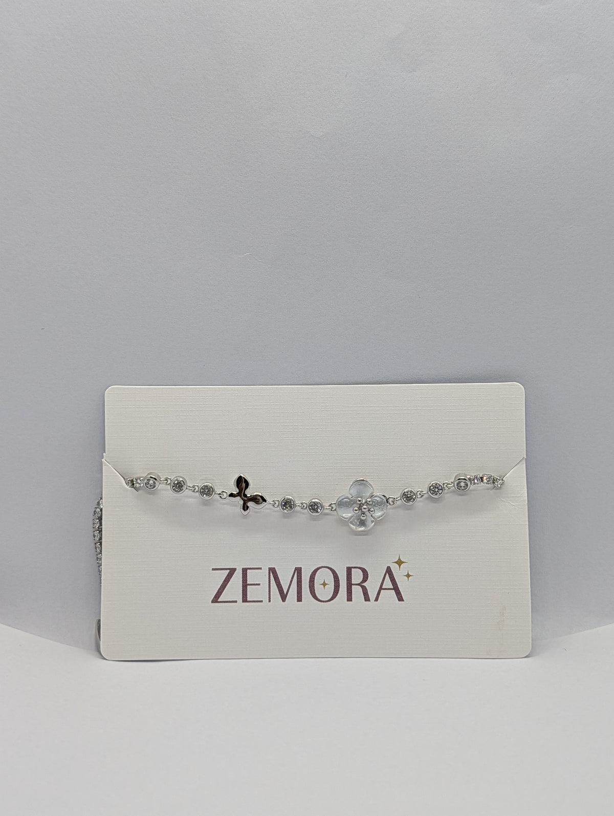 Butterfly & Pearl Flower Dual-Chain Station Bracelet