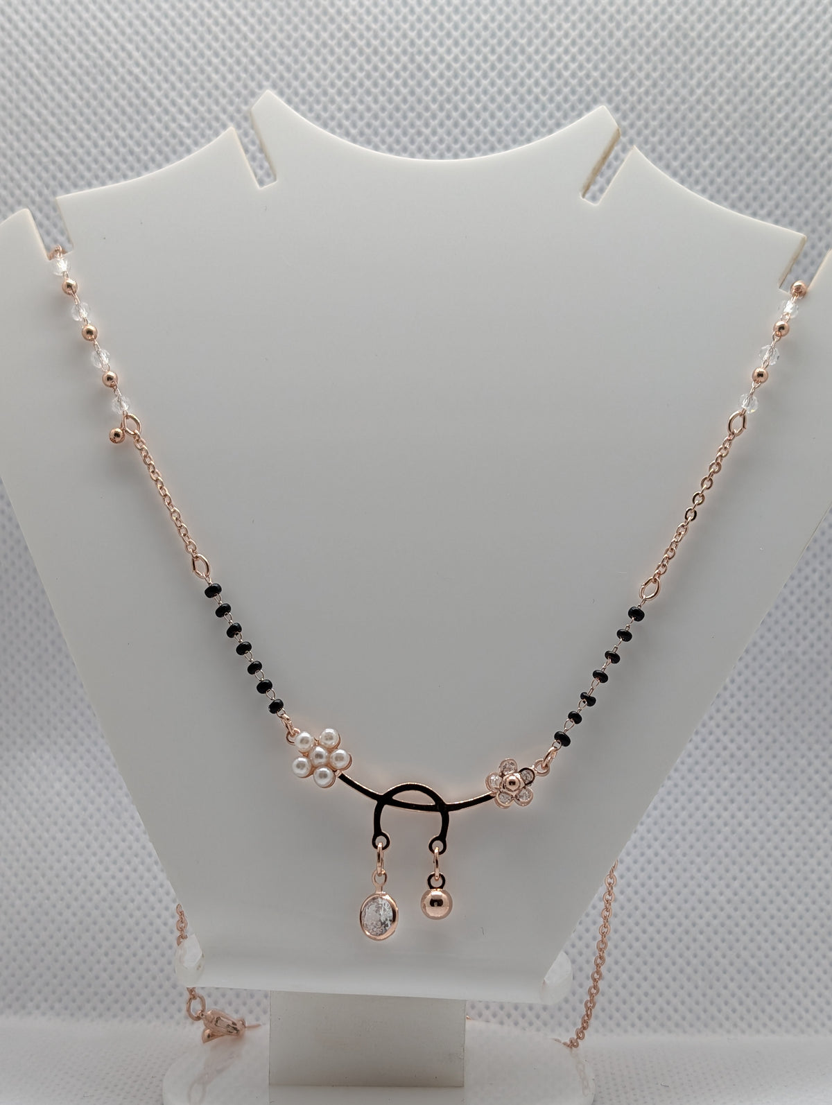 Floral Mangalsutra Set with Earrings
