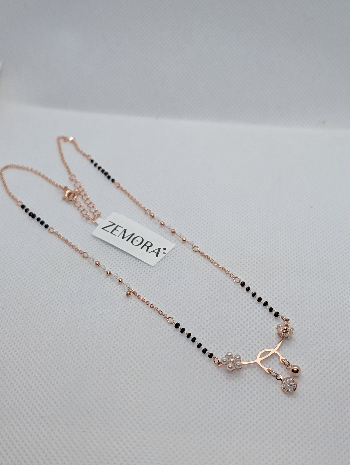 Floral Mangalsutra Set with Earrings
