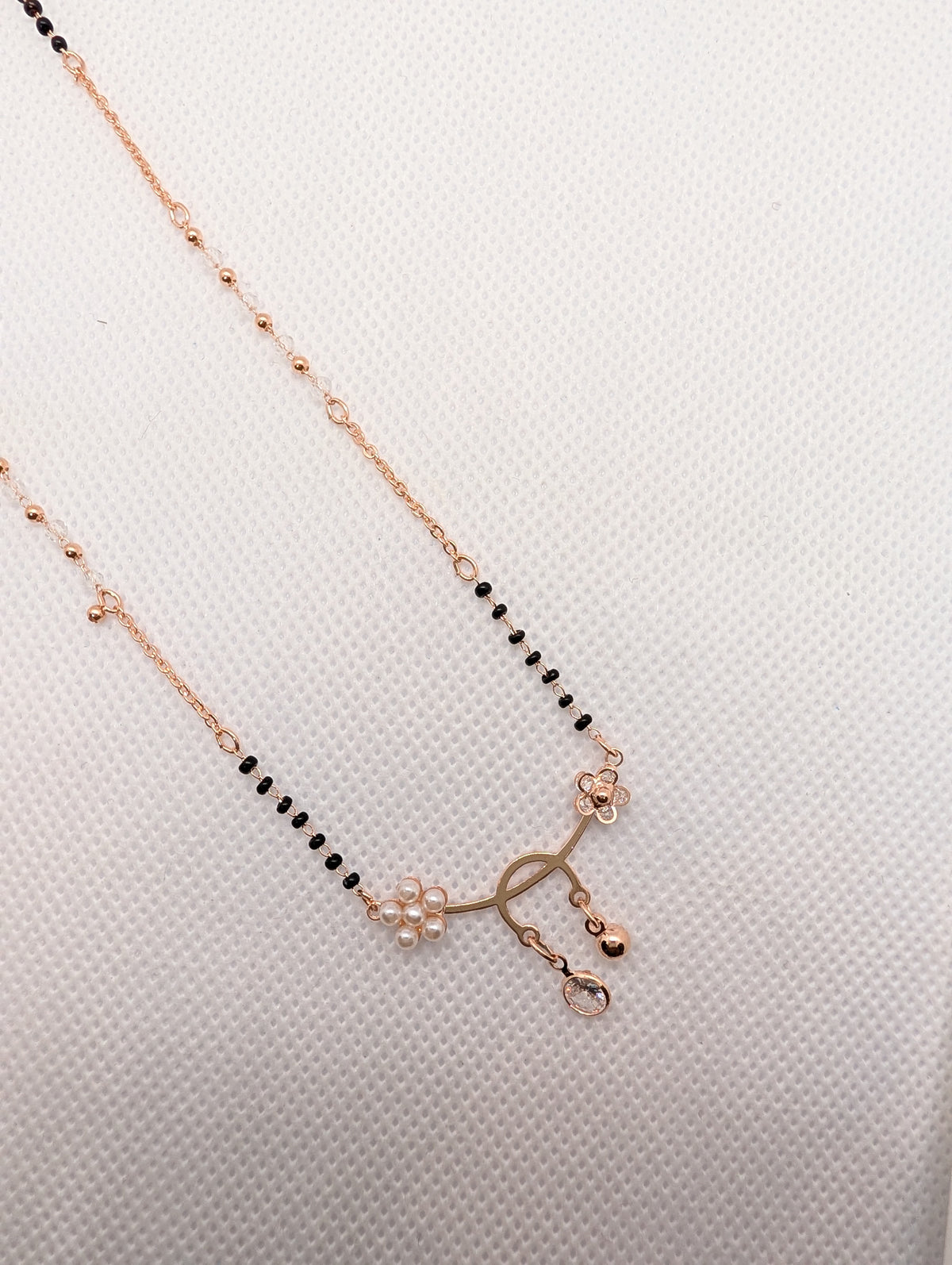 Floral Mangalsutra Set with Earrings
