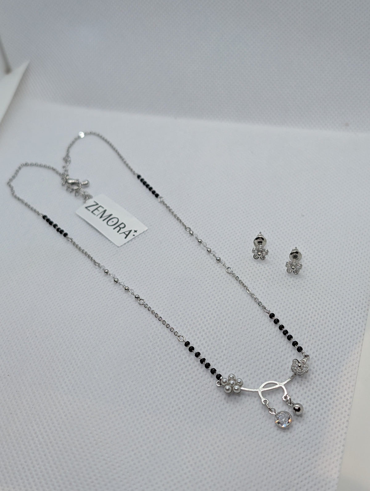 Floral Mangalsutra Set with Earrings