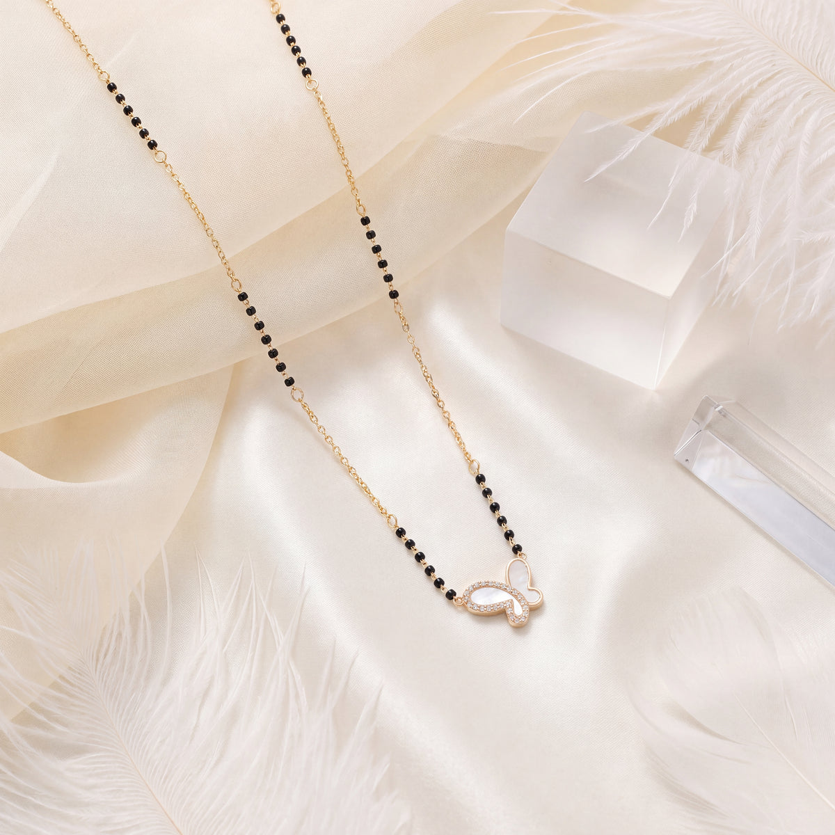 Mother of Pearl Butterfly Mangalsutra