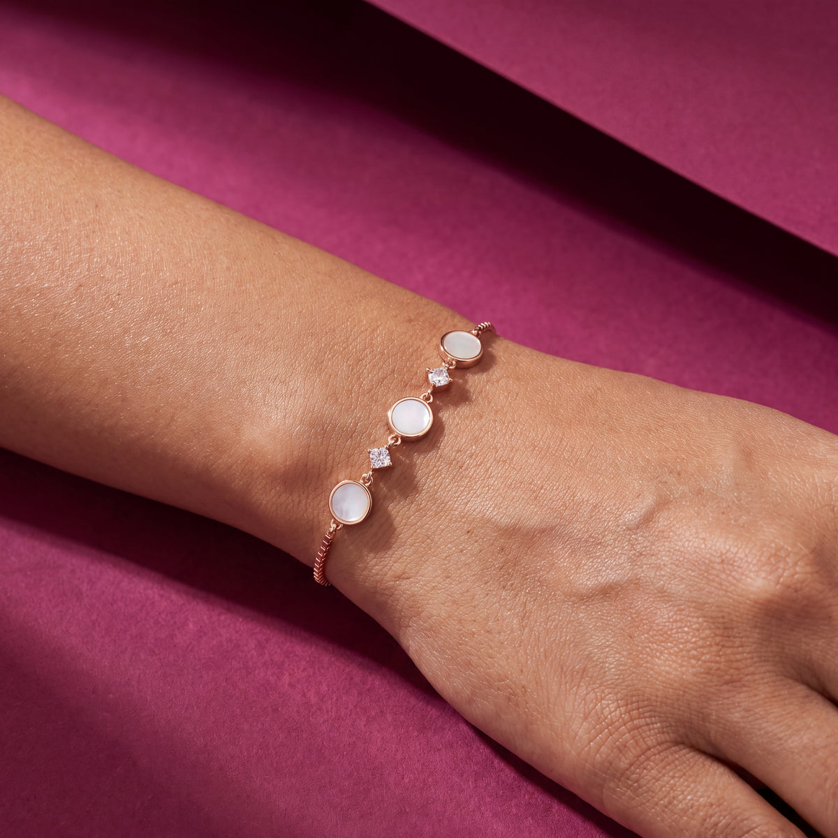 Mirror Disc Station Adjustable Bracelet