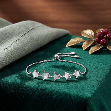 Mother of Pearl Open Star Station Bracelet
